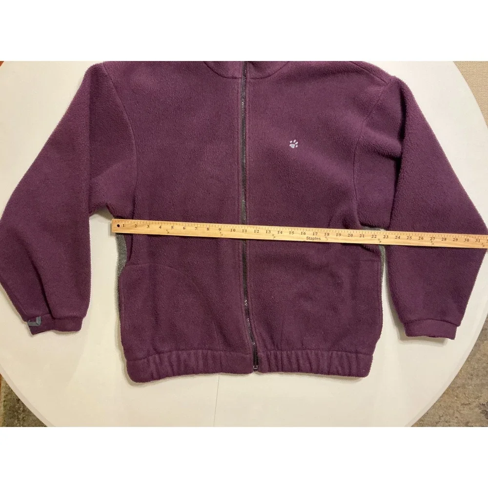 VTG USA Made Jack Wolfskin Polarsystem Fleece Jacket Purple‎ Full Zip Mens L